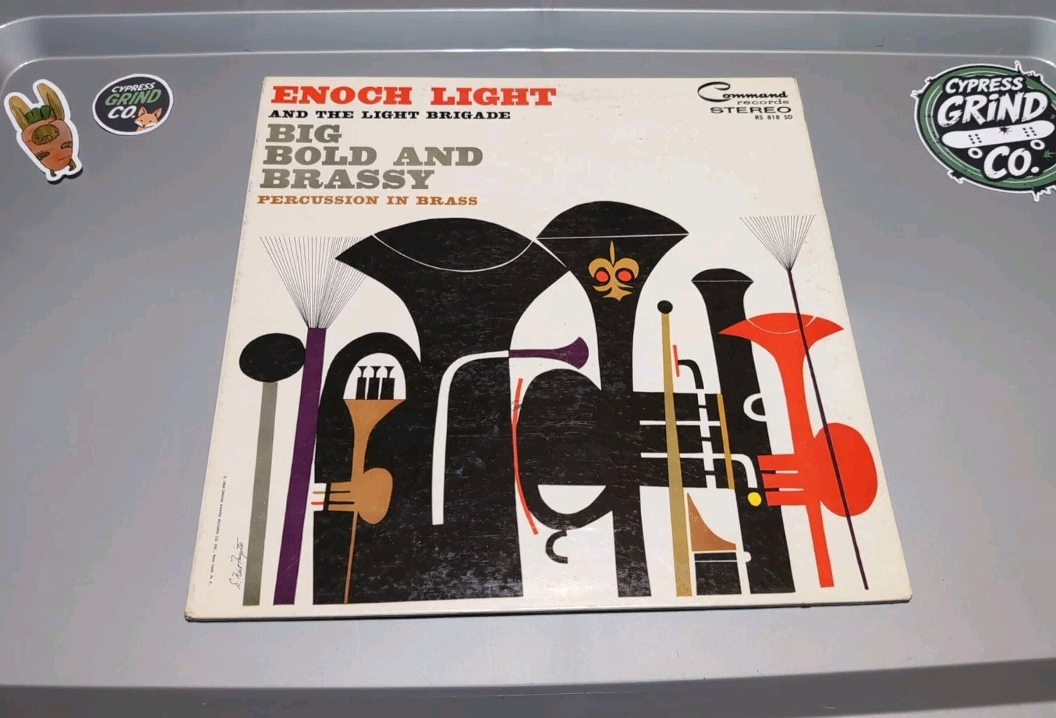 ENOCH LIGHT & THE LIGHT BRIGADE Big Bold And Brassy LP 1960 Percussion In Brass