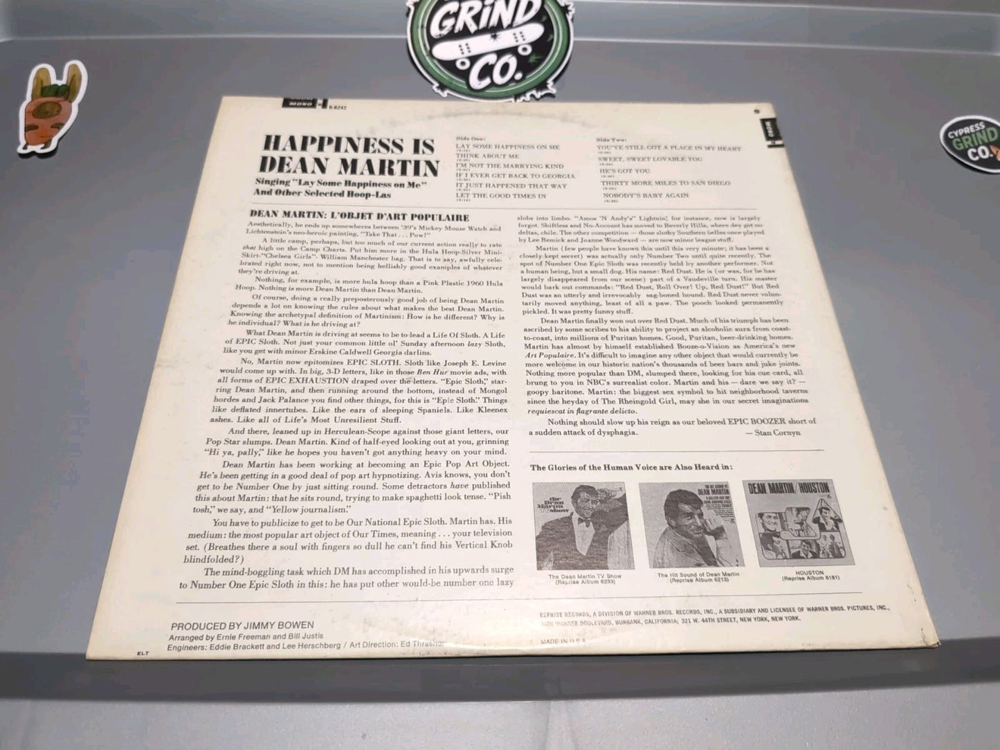 DEAN MARTIN Happiness Is Dean Martin LP Vinyl Mono 1967 Reprise RS-6242 EX