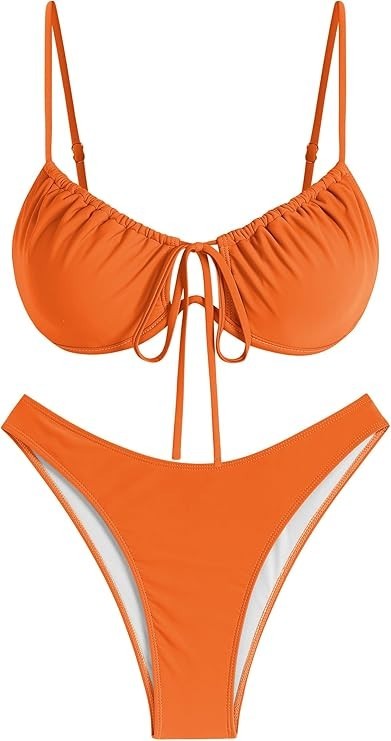 Women High Cut Bikini Sets String Sexy Swimsuit Two Piece Underwire Bathing Suit
