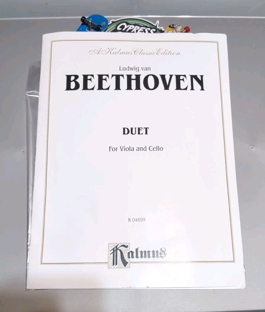 Duet for Viola and Cello by Beethoven Kalmus Edition Sheet Music