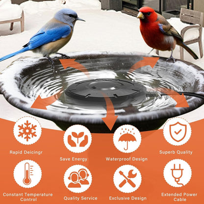 Bird Bath Heater,Birdbaths De-Icer,Birdbath Water Heater Deicer ,Black
