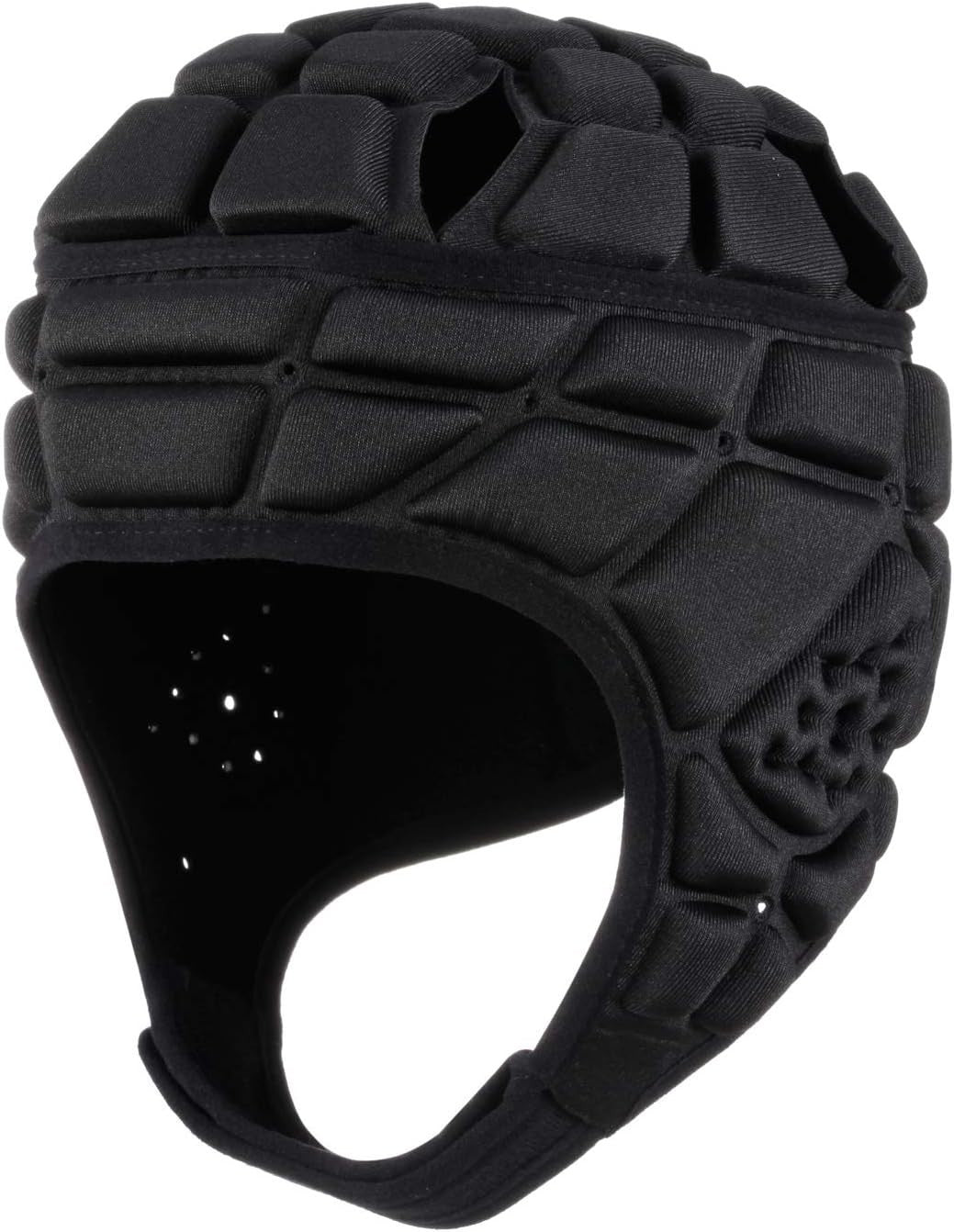 Surlim Soft Shell Rugby Helmet Small Black Flag Football Scrum Cap Youth