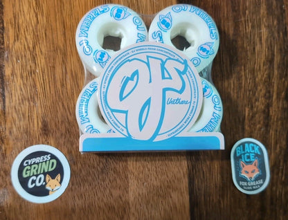 OJ Wheels 52mm 101a From Concentrate Hardline Skateboard Wheels Brand New - Blue