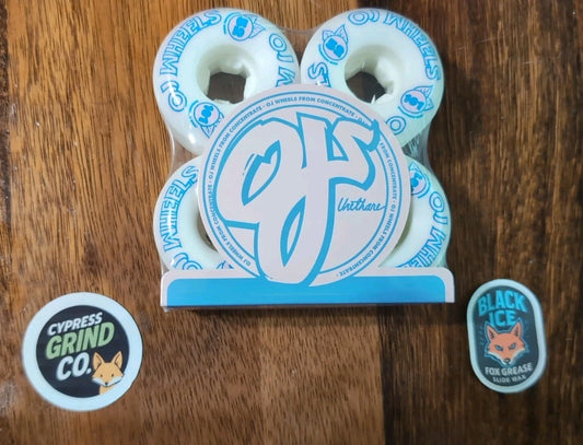 OJ Wheels 52mm 101a From Concentrate Hardline Skateboard Wheels Brand New - Blue