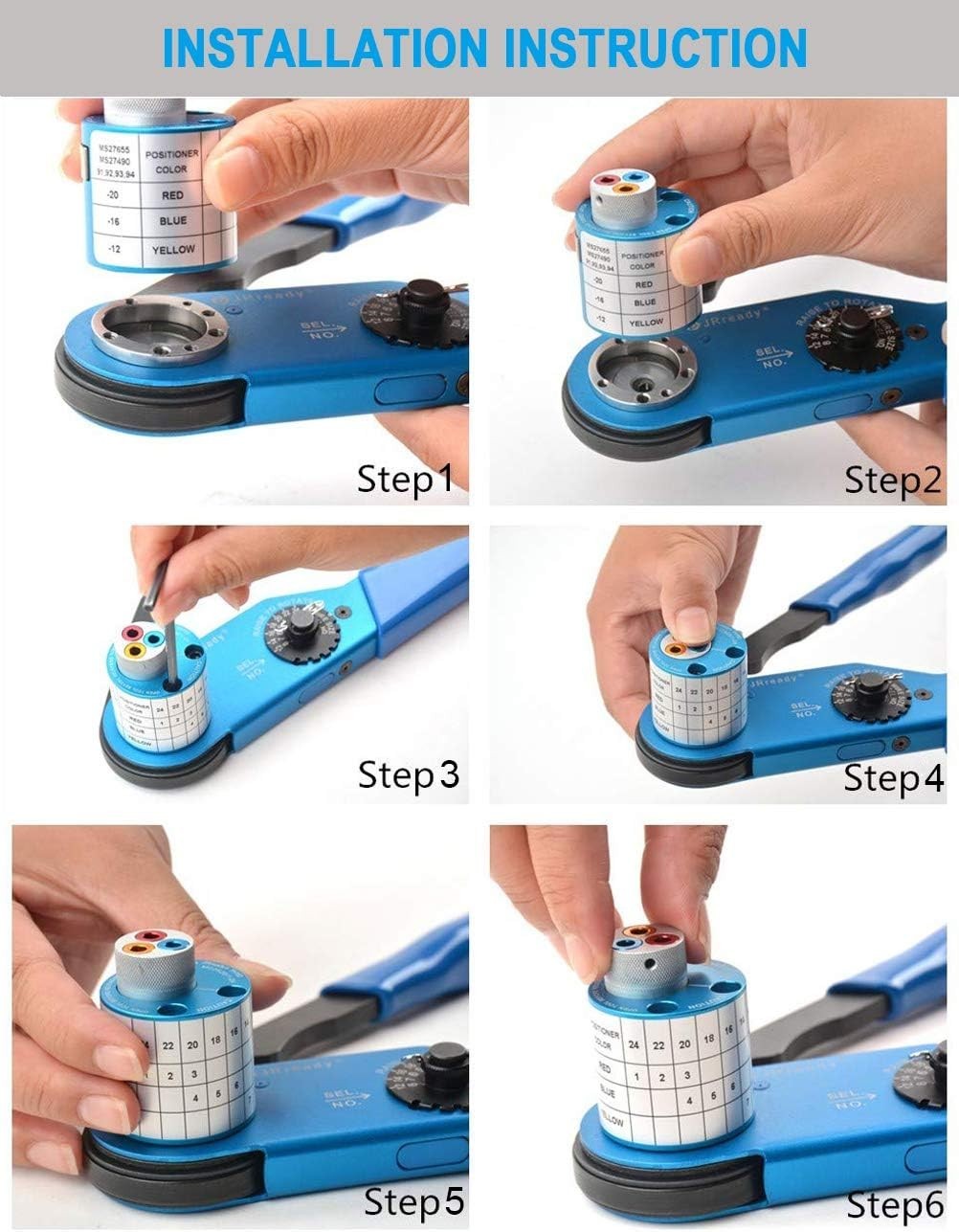 JRready TH343 Turret Head For AS22520/1-01 Series Crimp Tools | DEUTSCH Contacts