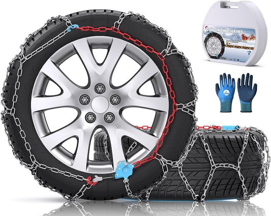 Snow Tire Chains Auto Fixing Quick Install 1 Min Universal Car SUV Set of 2