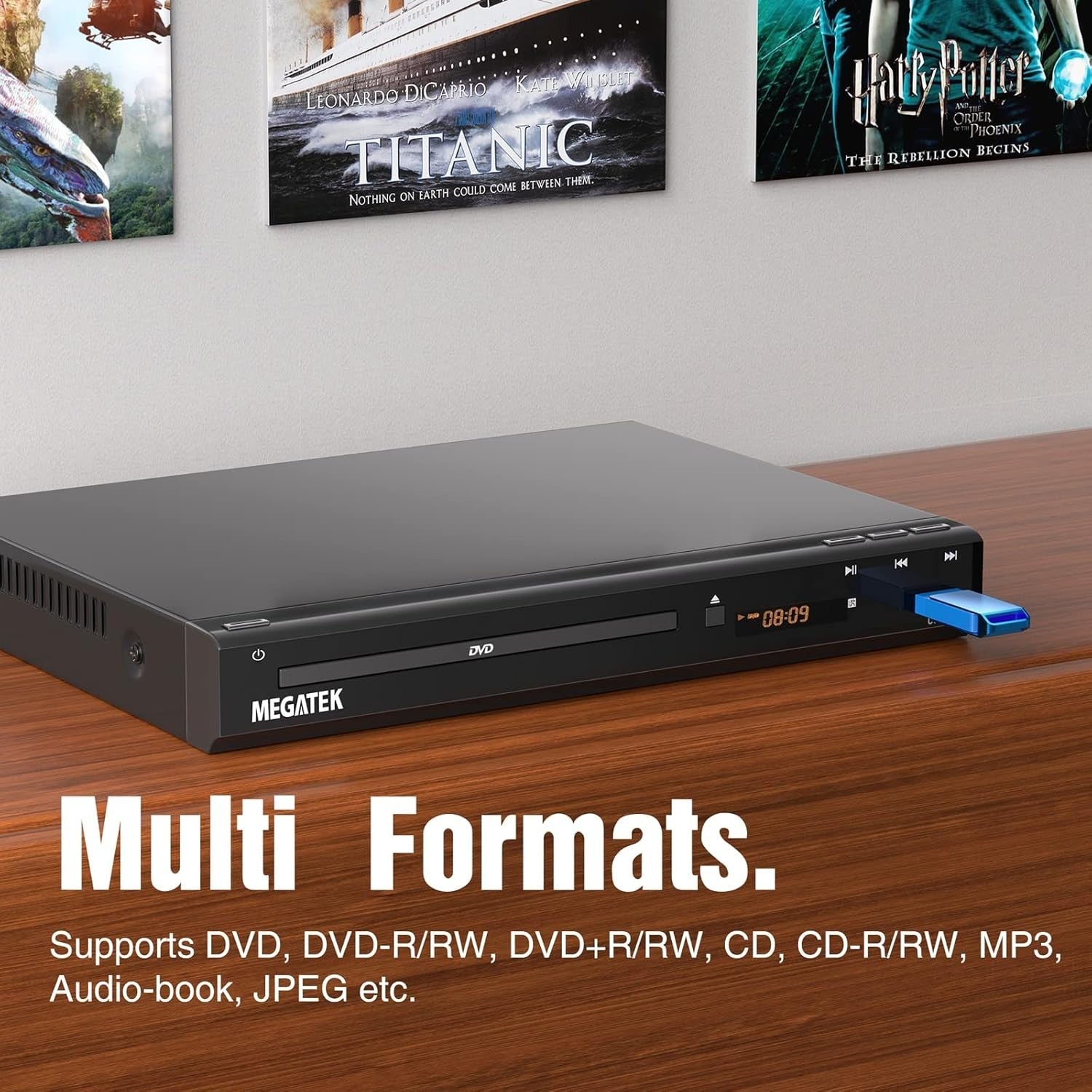 MEGATEK Region-Free HDMI DVD Player – Open Box – Missing RCA Cable – New