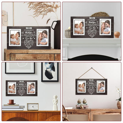 Gifts for Mom from Daughter, Son, Mom Picture Frame Holds 2 Size 4x6 Photos