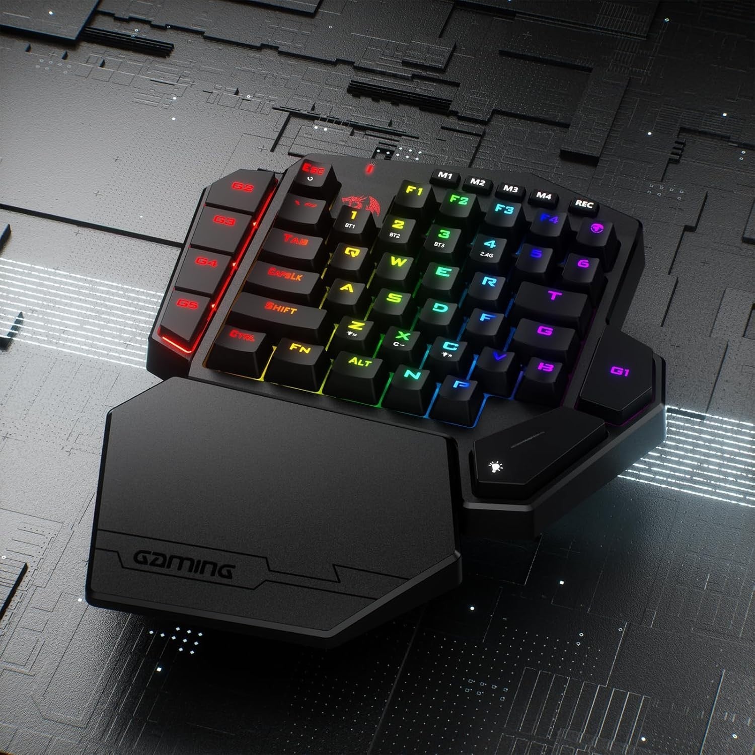 Redragon K585 DITI One-Handed RGB Mechanical Gaming Keyboard Rechargeable Blue
