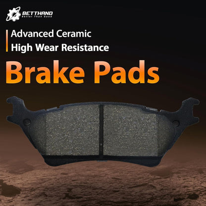 7-Lug Rear Brake Rotors & Pads Kit Geomet Drilled Slotted for 12–14 Ford F-150