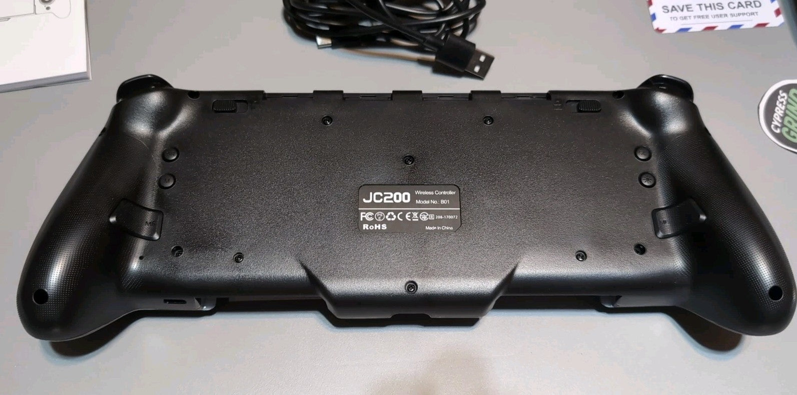 No-Drift Switch Controller Full-Size Grip Wireless Joypad w/ Lights Spider Silk