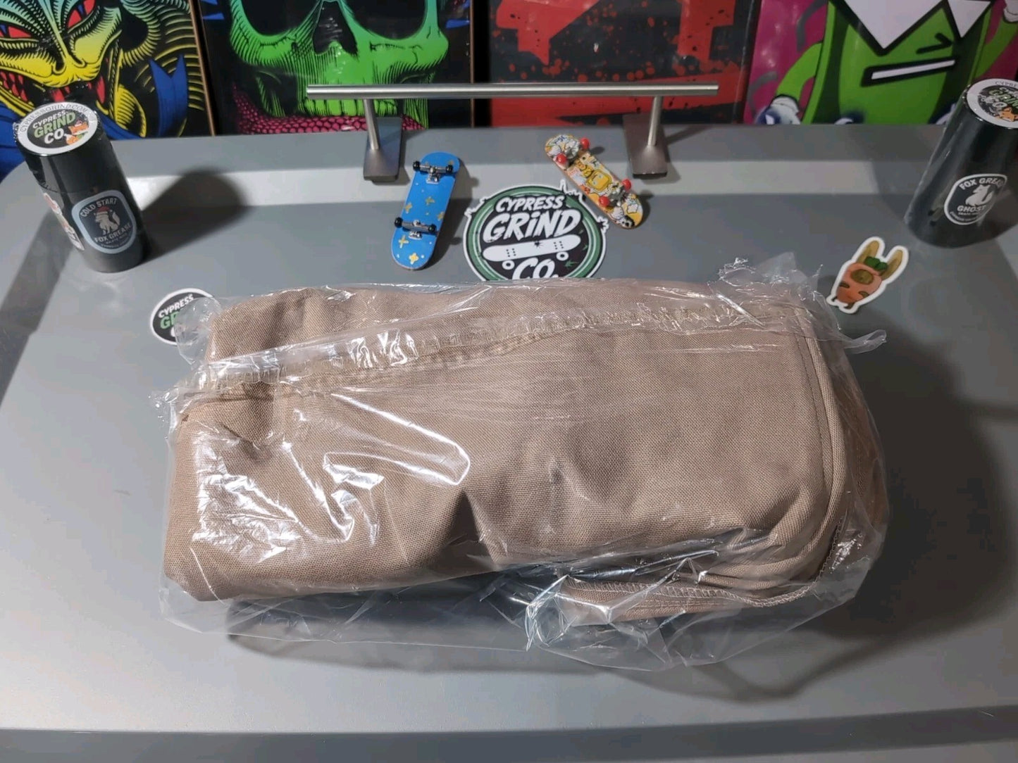 Molly Mutt Dog Crate Cover 36x24x27  Tan Cotton Canvas w/ Roll Up Panels