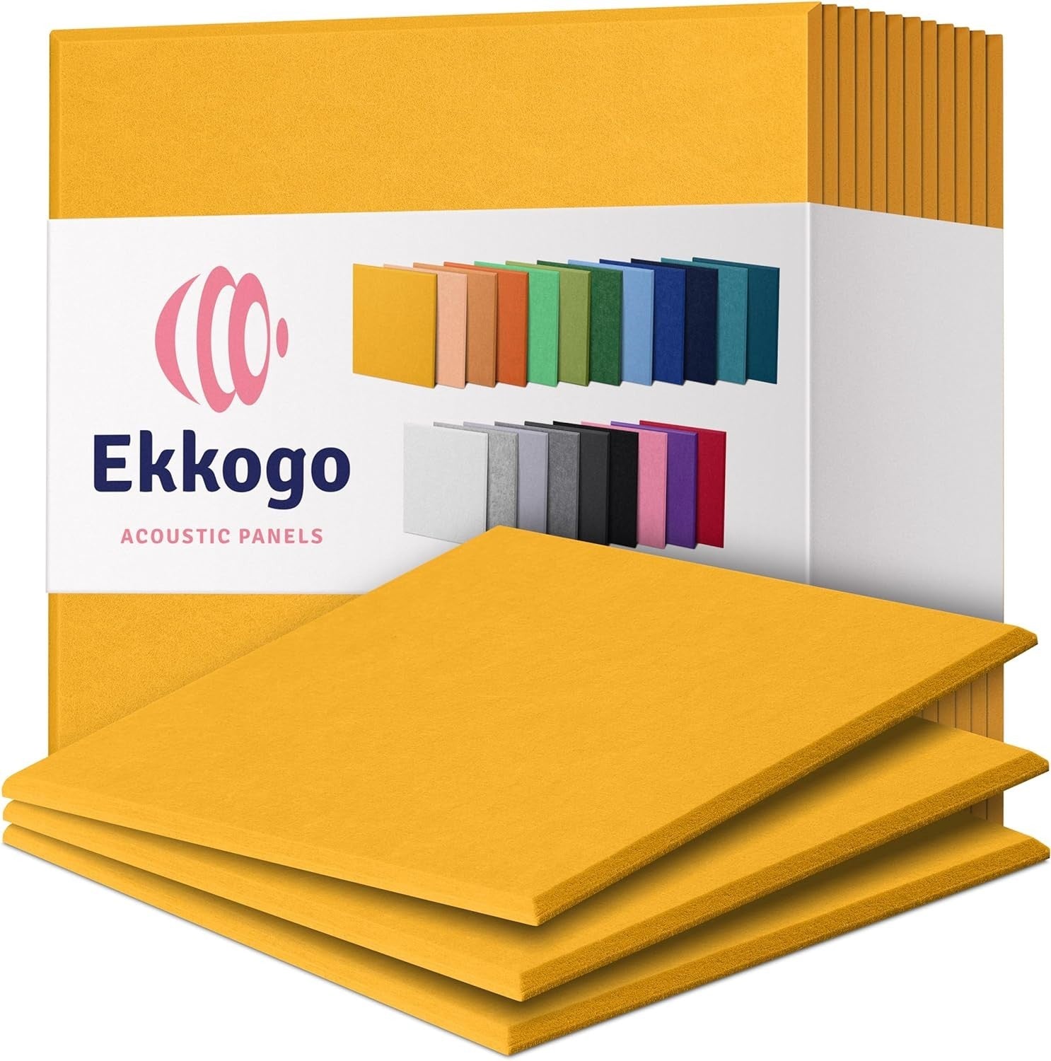 12-Pack Acoustic Wall Panels 12"x12"x0.4" High-Density Sound Dampening Tiles