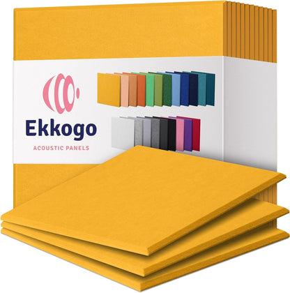 12-Pack Acoustic Wall Panels 12"x12"x0.4" High-Density Sound Dampening Tiles