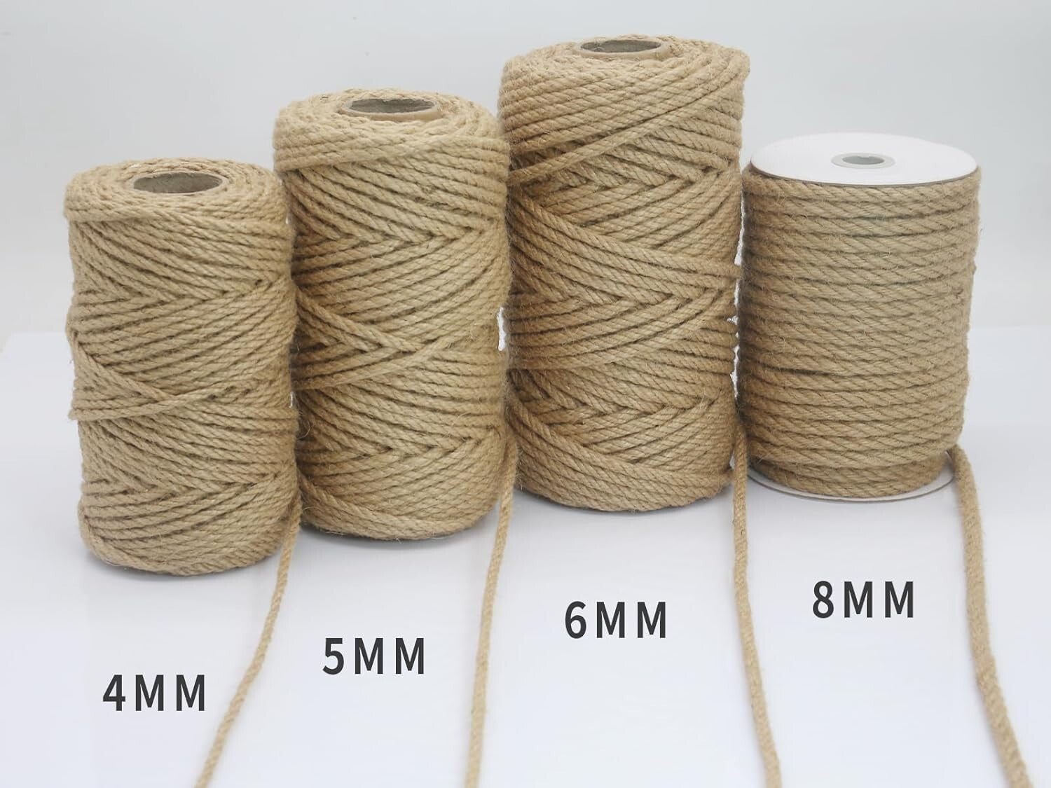 Heavy Duty Jute Rope 8mm 91Ft Natural Strong Cord Twine, Brown, Art, Cat, Garden