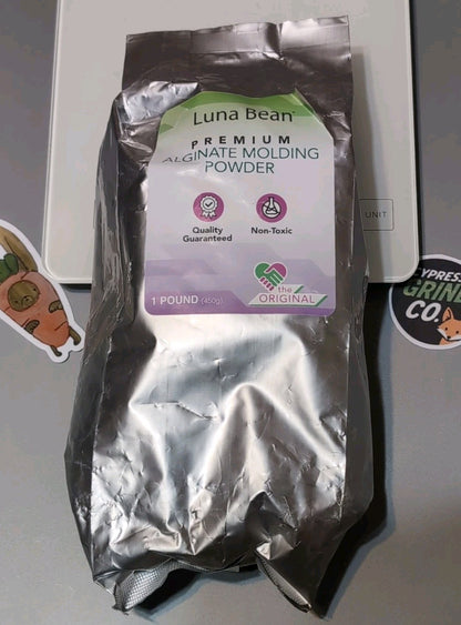Luna Bean Alginate Molding Powder Refill 1lb Hand Casting Kit Non-Toxic White