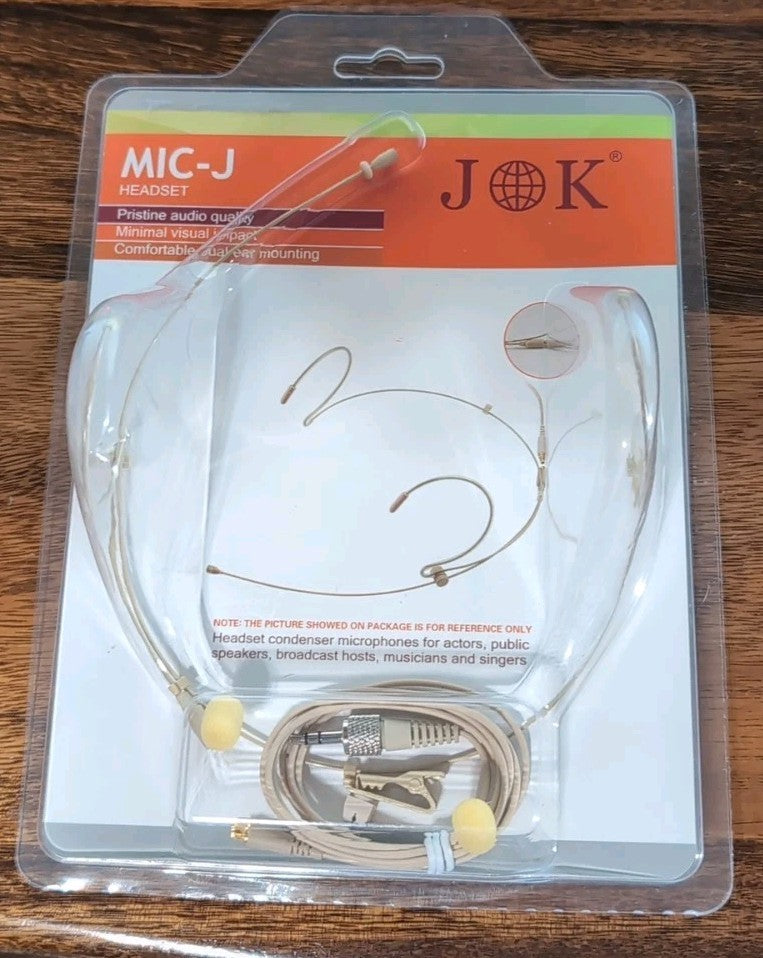 J K Professional Headset Microphone MIC-J 071S Compatible w/ Sennheiser Wireless
