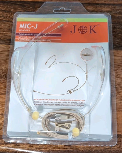 J K Professional Headset Microphone MIC-J 071S Compatible w/ Sennheiser Wireless