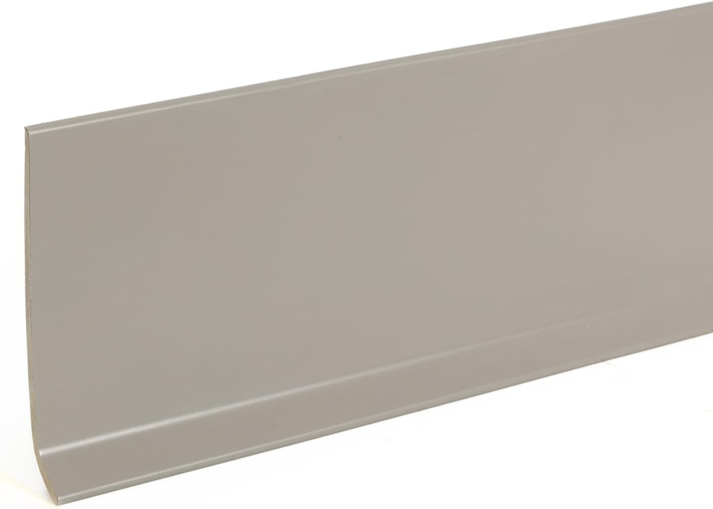 4" x 120' Vinyl Cove Wall Base Trim Roll – Aircraft Carrier Gray PVC Molding