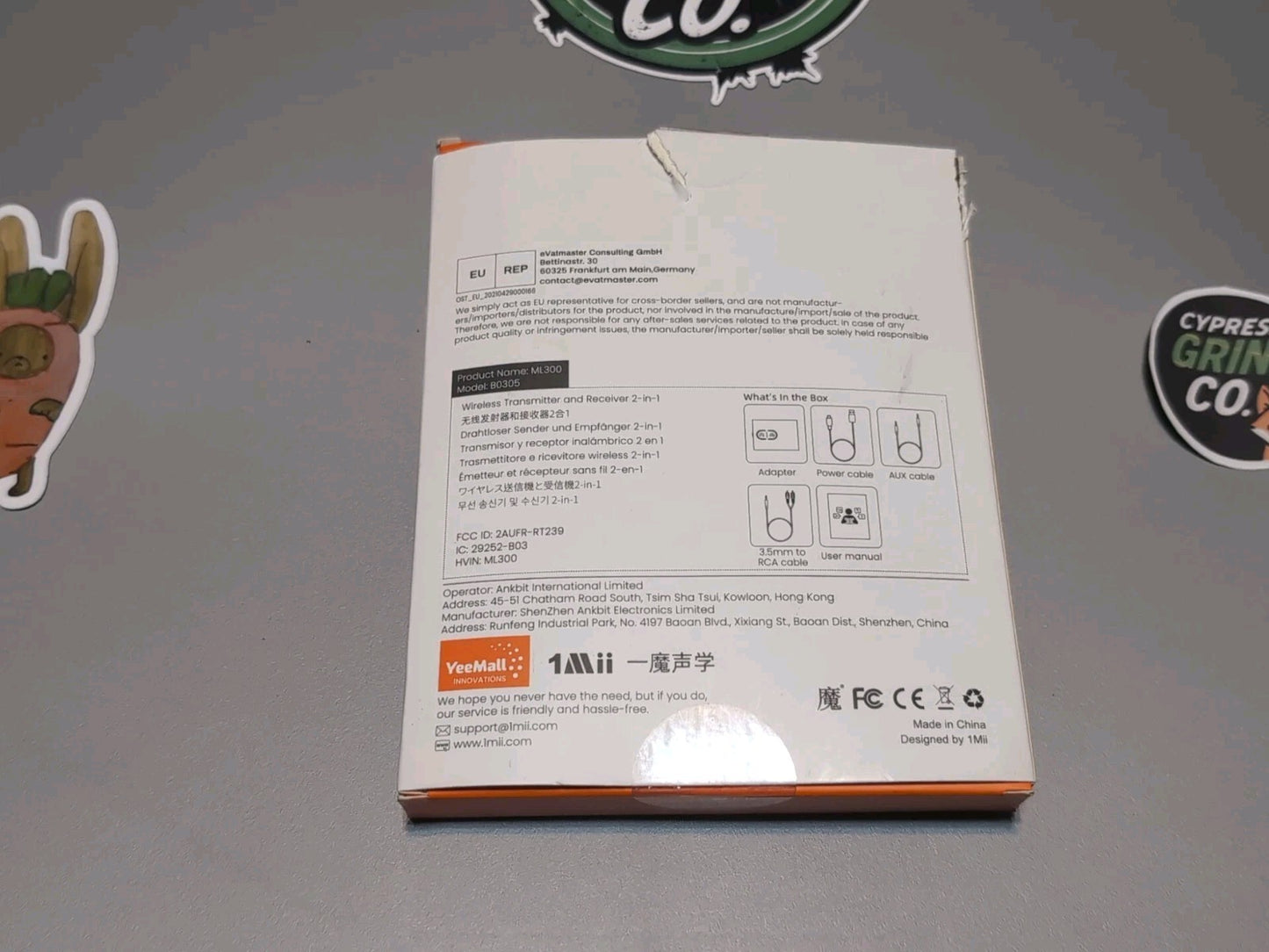 1Mii ML300 Bluetooth 5.3 Transmitter Receiver AptX Low Latency for TV Stereo