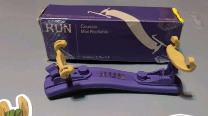 Kun Collapsible Mini Violin Shoulder Rest 1/16–1/4 Size – Purple – Open Box