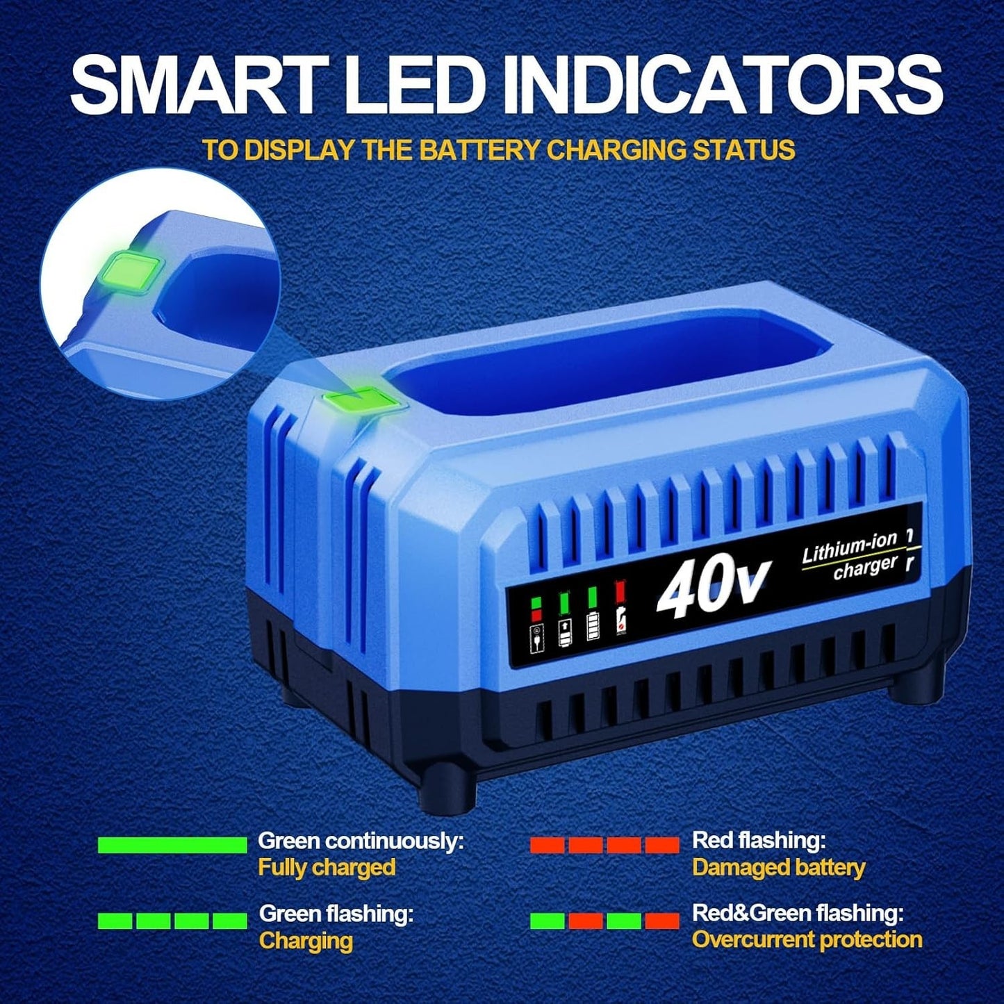 40V Charger for Kobalt 40V Li-ion Battery – Replaces KB640-03 KB240-06 KB245-06