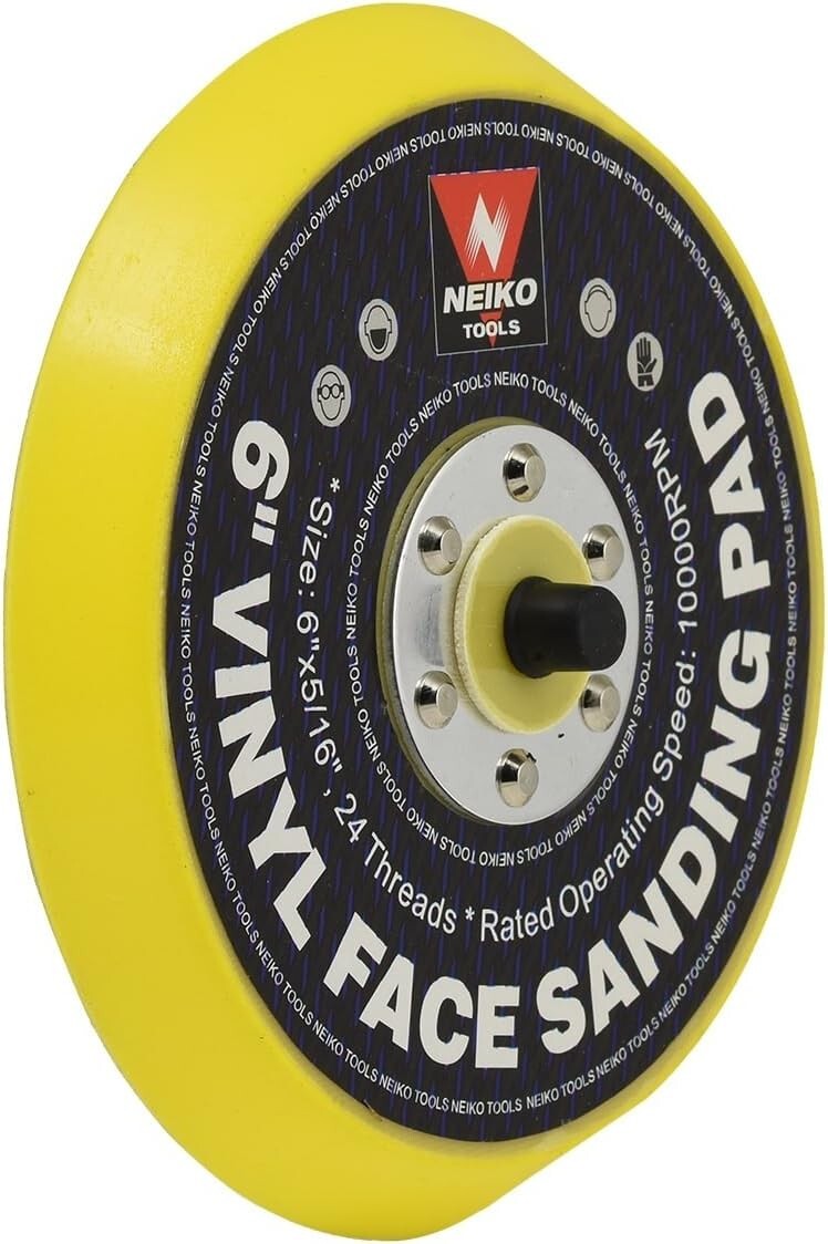 Neiko 30262A 6-Inch Vinyl Face Sanding and Polishing Pad
