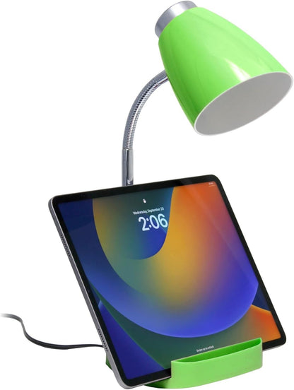 Simple Designs 18.5" Compartmental Desk Lamp - Green