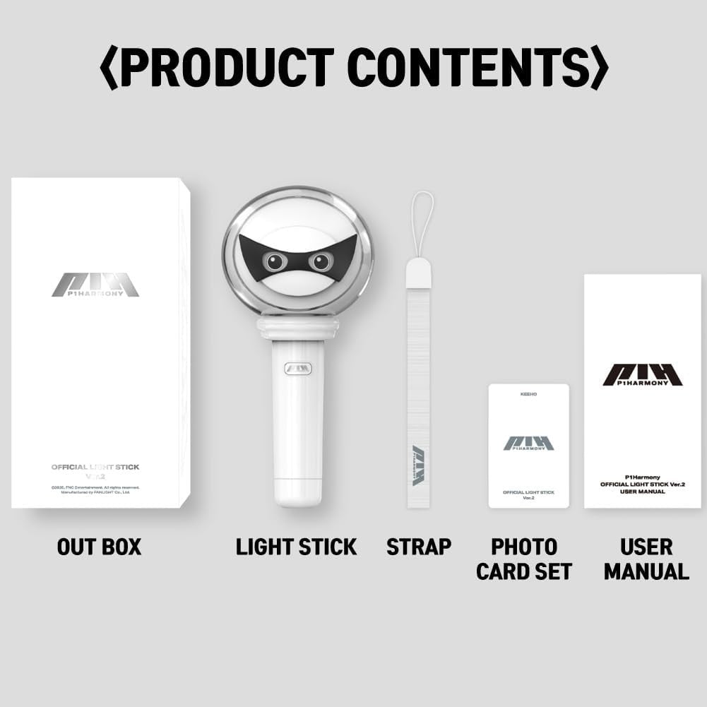 P1Harmony Lightstick Ver 2 Official Sayzer P1H Light Stick with Photocards