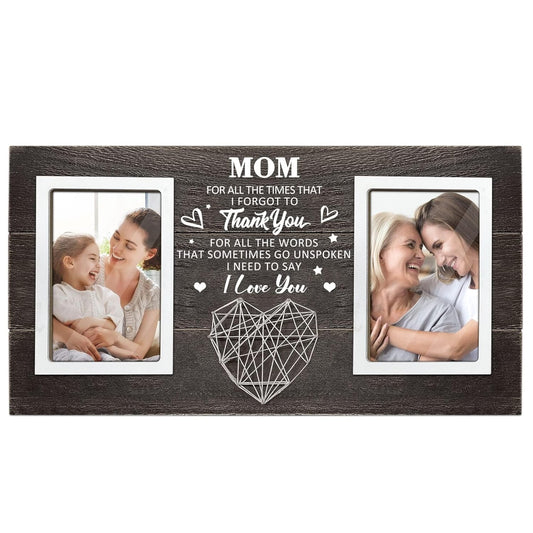 Gifts for Mom from Daughter, Son, Mom Picture Frame Holds 2 Size 4x6 Photos
