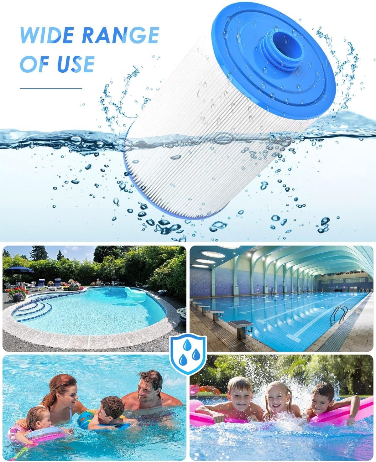 PACETAP 1.5" SAE Thread Spa Filter 2 Pack Fits PWW50P3 FC-0359 6CH-940