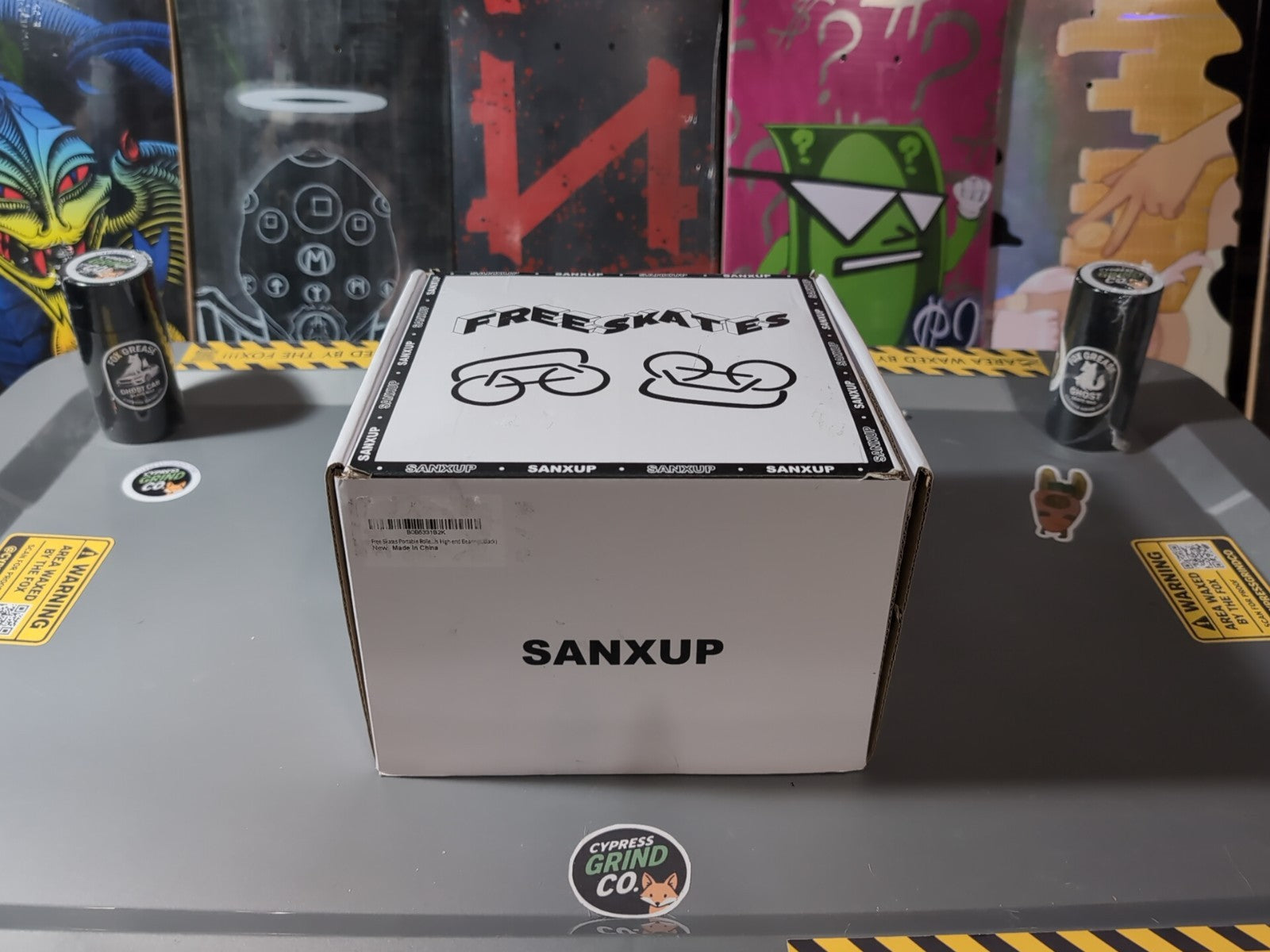 FreeSkates Portable Drift Skates Aluminum Deck 72mm PU Wheels Black