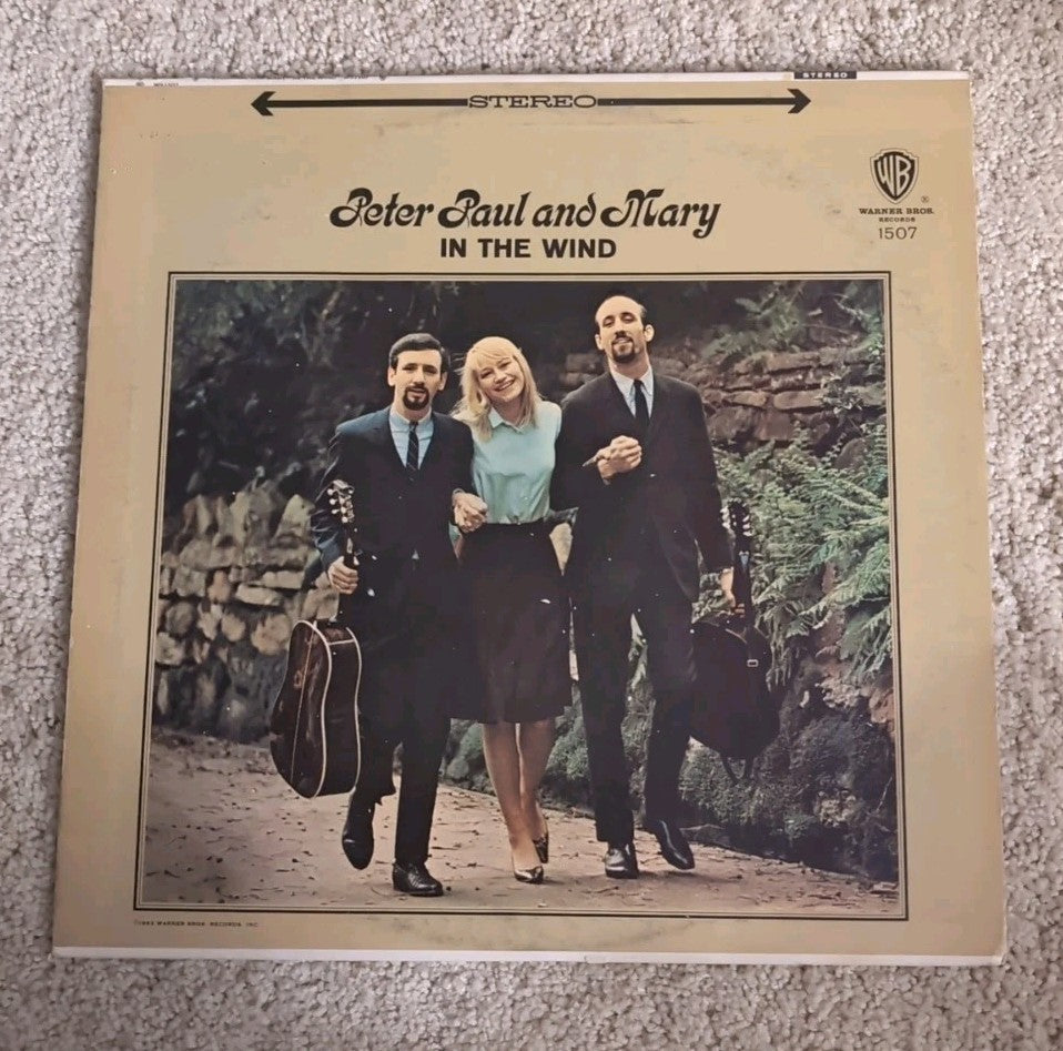 Peter Paul and Mary In the Wind  Stereo WB 1507 1963 Record Album Vinyl LP
