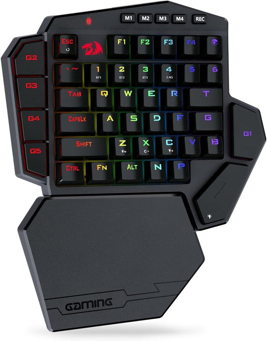 Redragon K585 DITI One-Handed RGB Mechanical Gaming Keyboard Rechargeable Blue