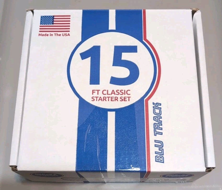 Blu Track Classic 15 Ft Starter Set - 2 Lane wide Flexible Hot Wheels Track