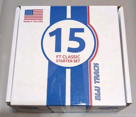 Blu Track Classic 15 Ft Starter Set - 2 Lane wide Flexible Hot Wheels Track