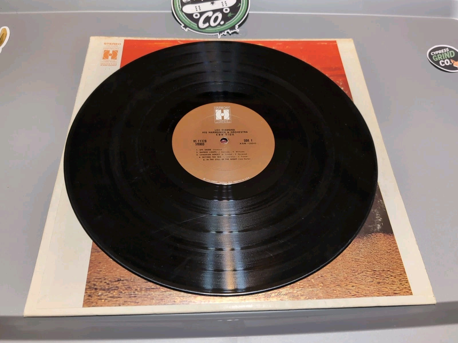 LEO DIAMOND ~ HIS HARMONICA AND ORCHESTRA ~ EBB TIDE ~ LP ~ EX/NM