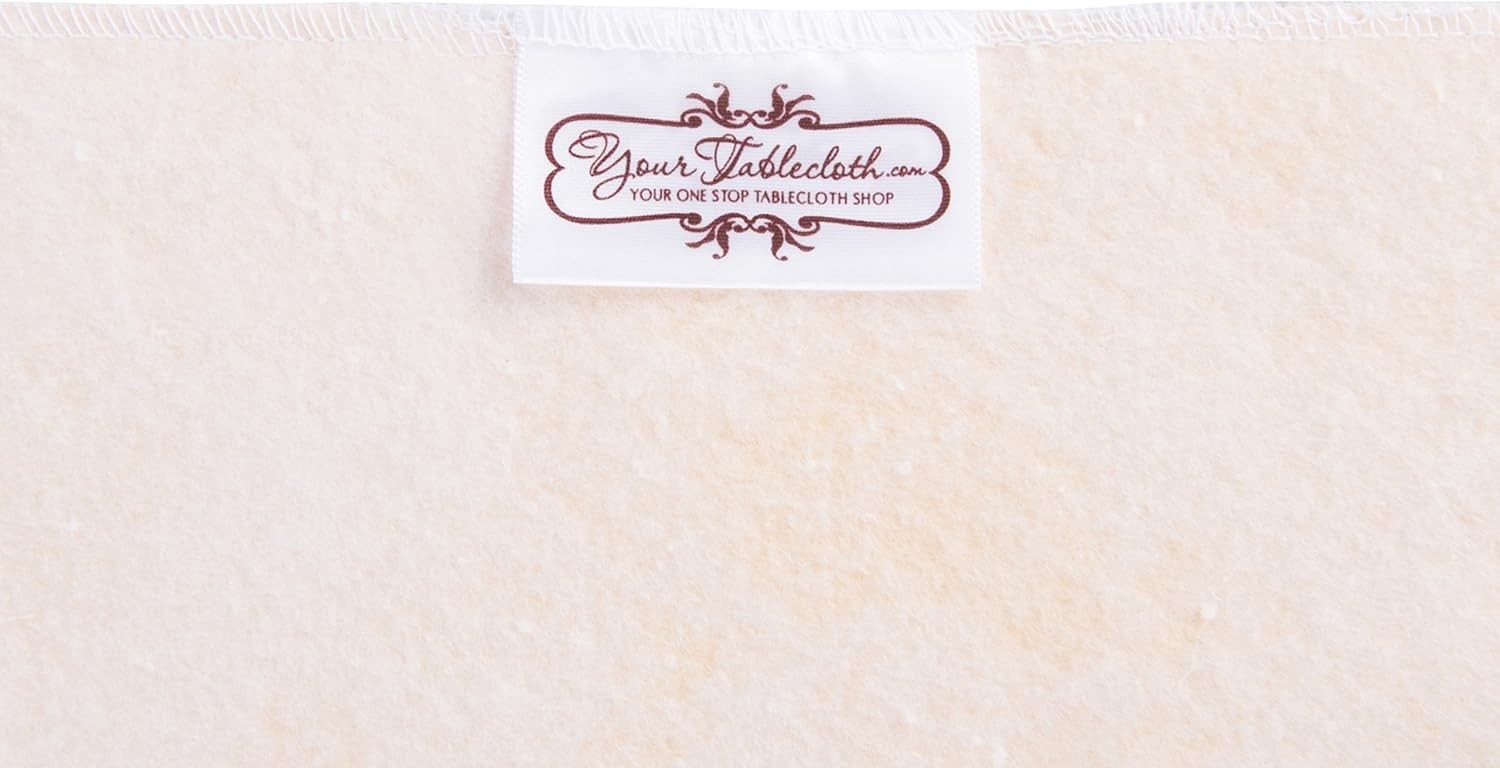 Yourtablecloth Heavy Duty Vinyl Fitted Tablecloth (Table Cover) White 54" Round