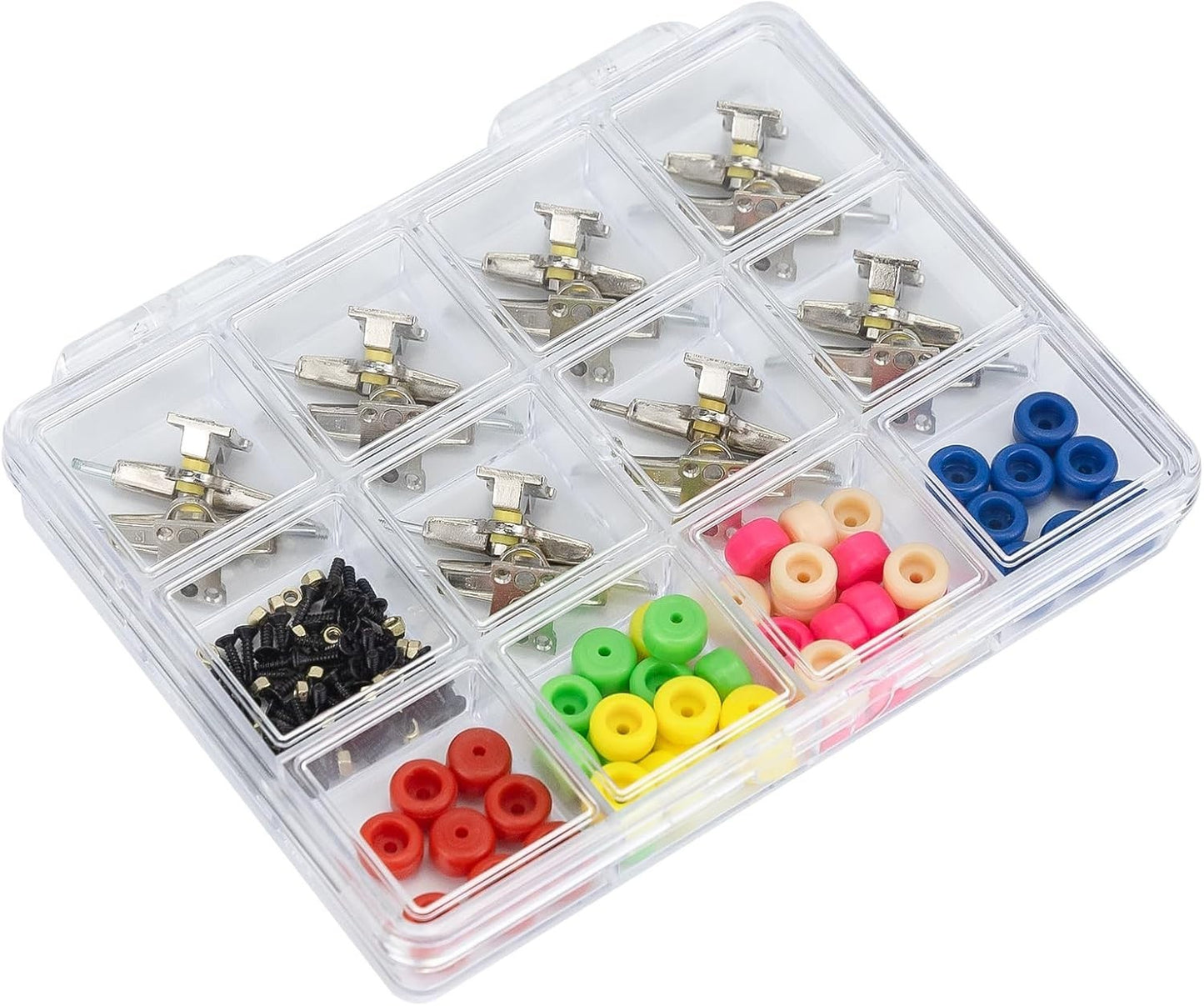 Fingerboard Repair Kit Trucks Wheels Screws Tools Box 31mm 96mm