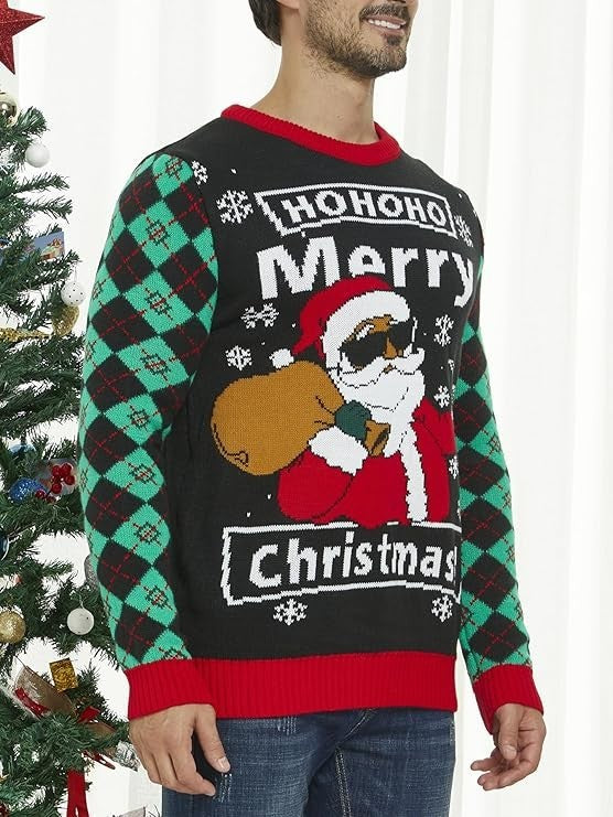 Men’s Ugly Christmas Sweater Holiday Pullover Knit – Size Small