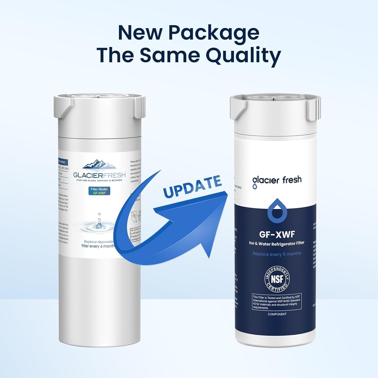 GLACIER FRESH XWF Replacement for GE XWF Refrigerator Water Filter Pack of 3