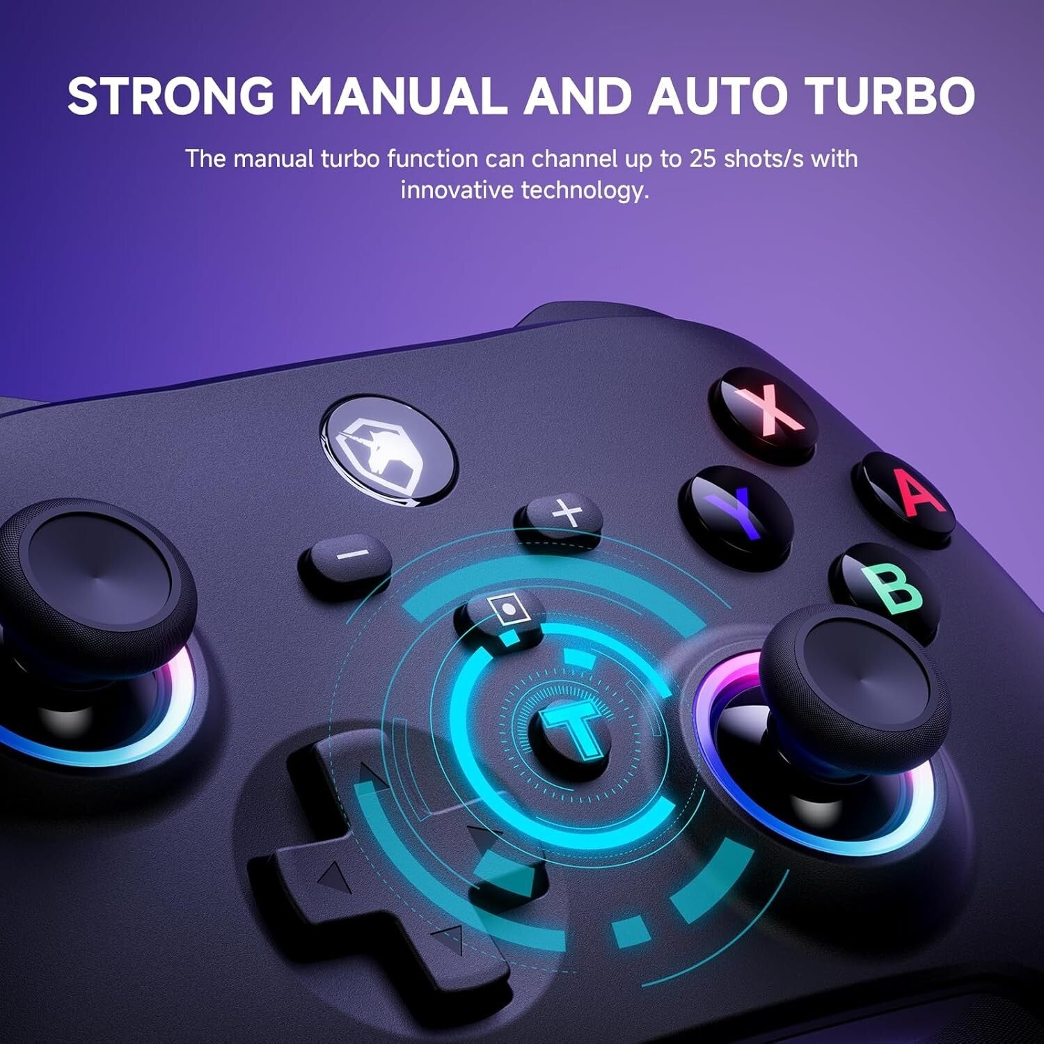  Wireless Switch Controller for Switch/PC/iOS/Android,1000mAh Switch Pro Black