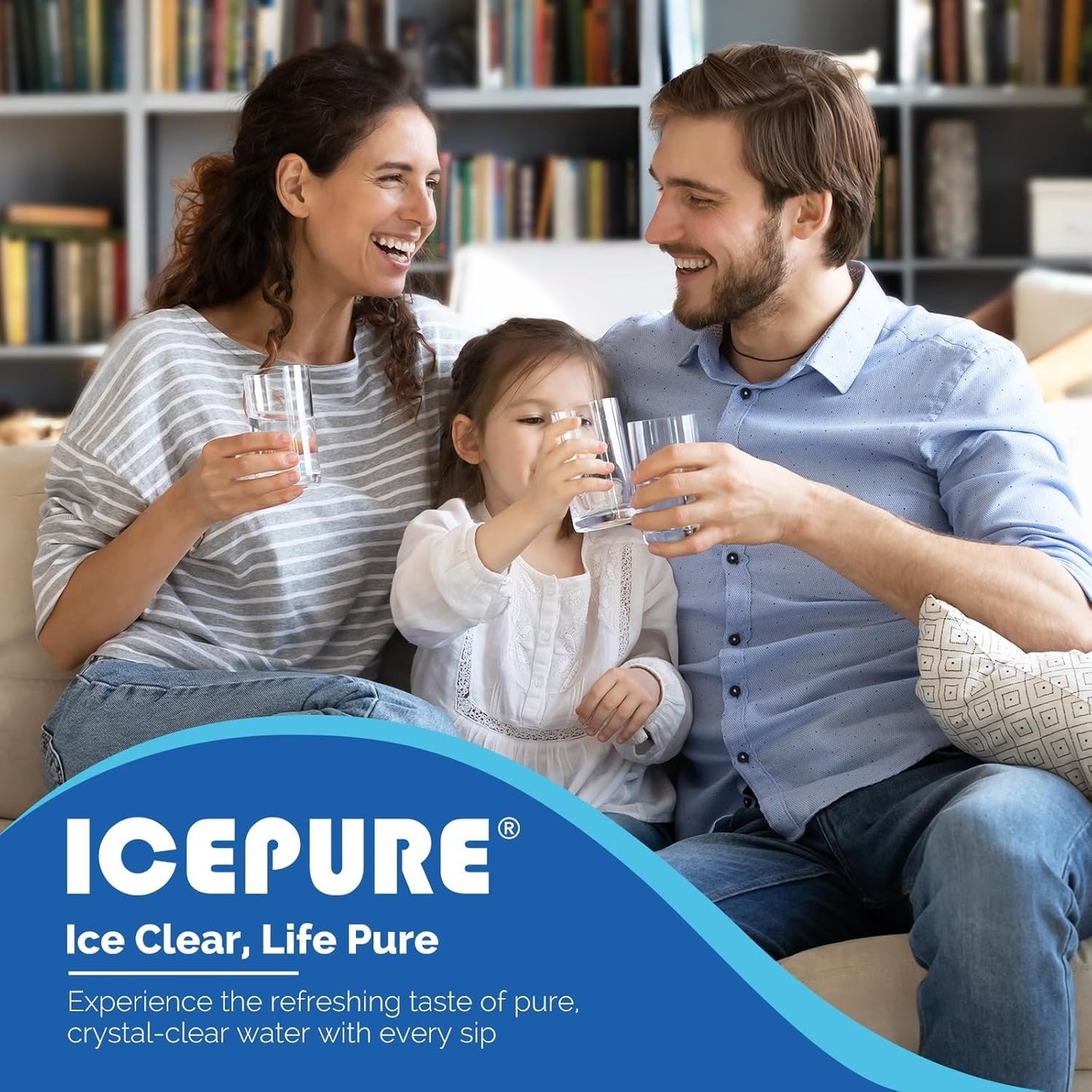 ICEPURE DA29-00003G Refrigerator Water Filter 3 Pack Replacement for Samsung