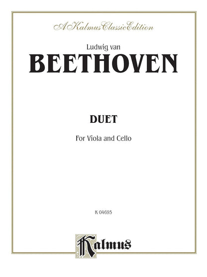 Duet for Viola and Cello by Beethoven Kalmus Edition Sheet Music