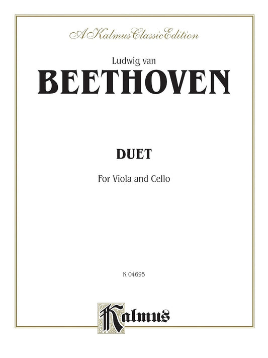 Duet for Viola and Cello by Beethoven Kalmus Edition Sheet Music