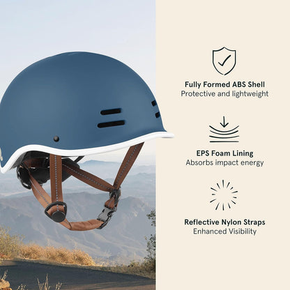 Retrospec Remi Kids Bike Helmet Youth 49-53cm Matte Navy Visor (Small)