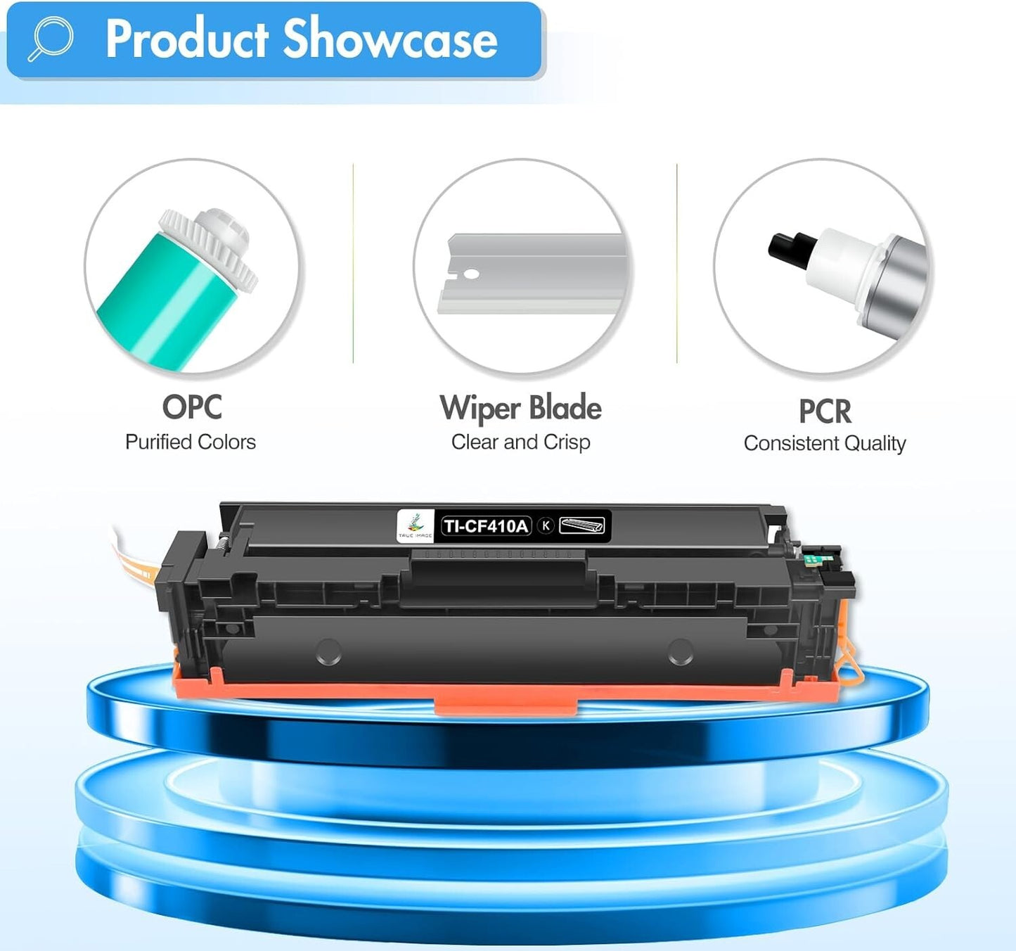 True Image 4 Color Toner Replaces 410A HP Laserjet CF410A CF411A CF412A CF413A