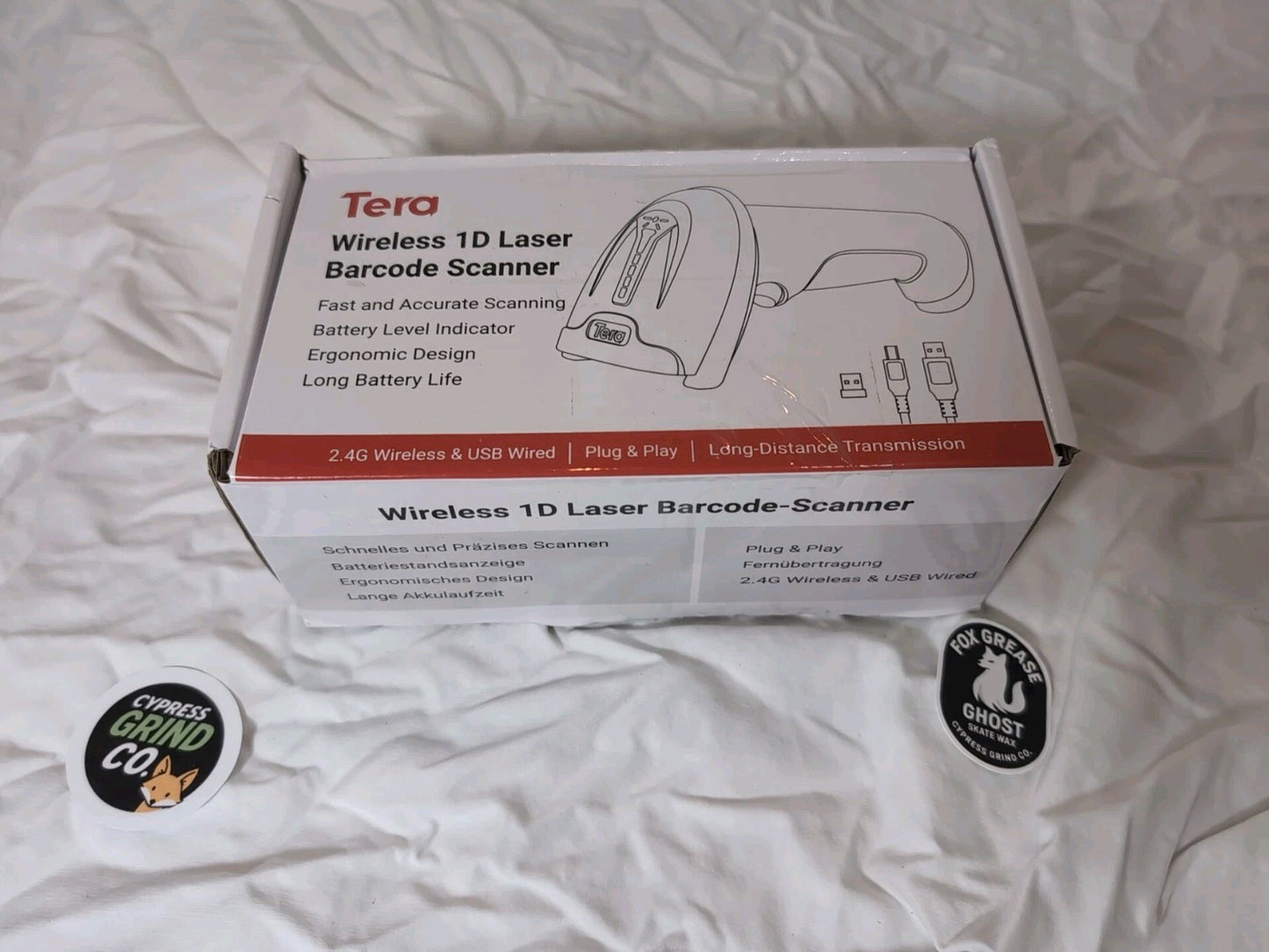 Tera Barcode Scanner Wireless Versatile Wireless + Wired USB Handheld Green NEW