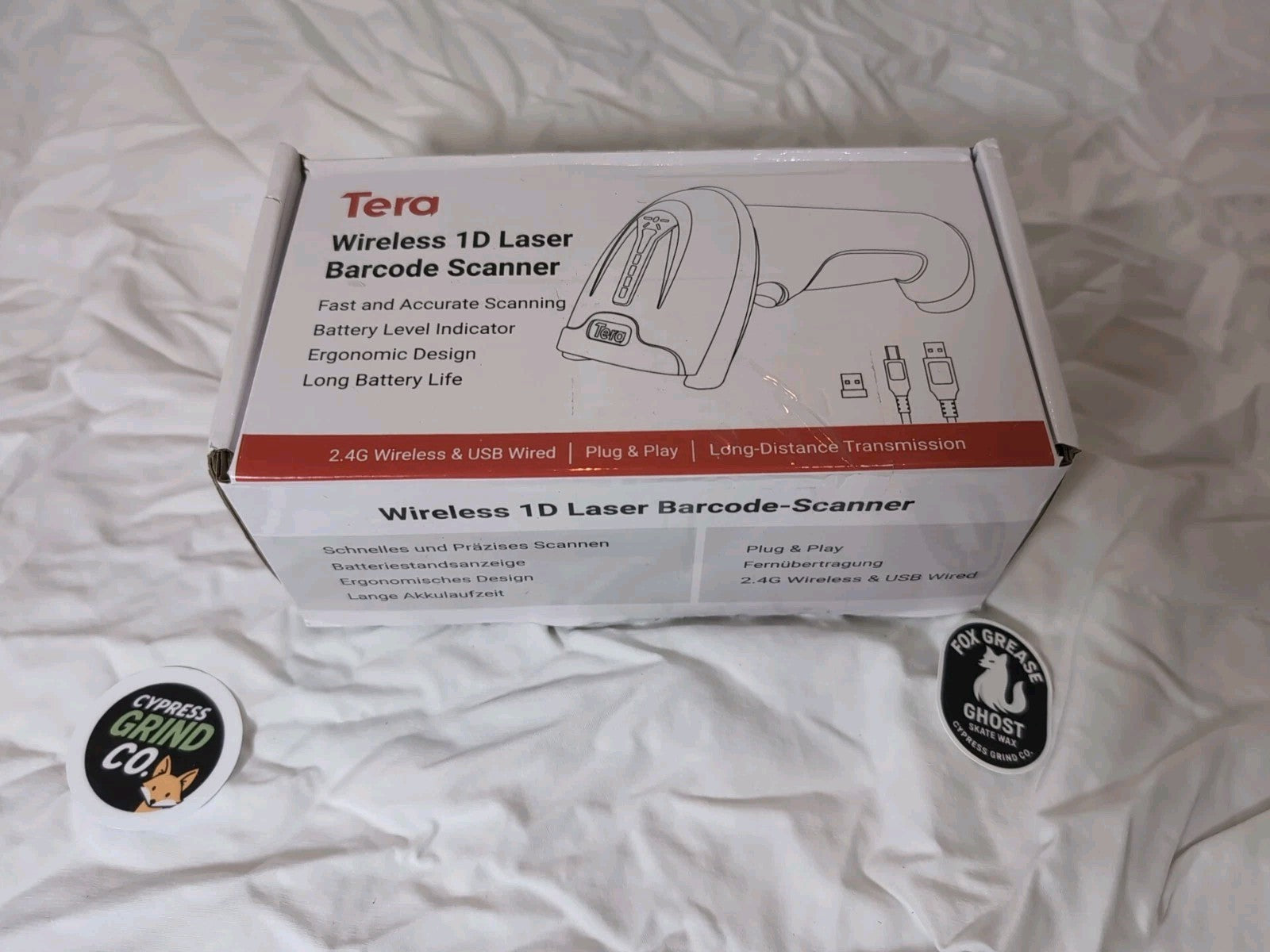 Tera Barcode Scanner Wireless Versatile Wireless + Wired USB Handheld Green NEW