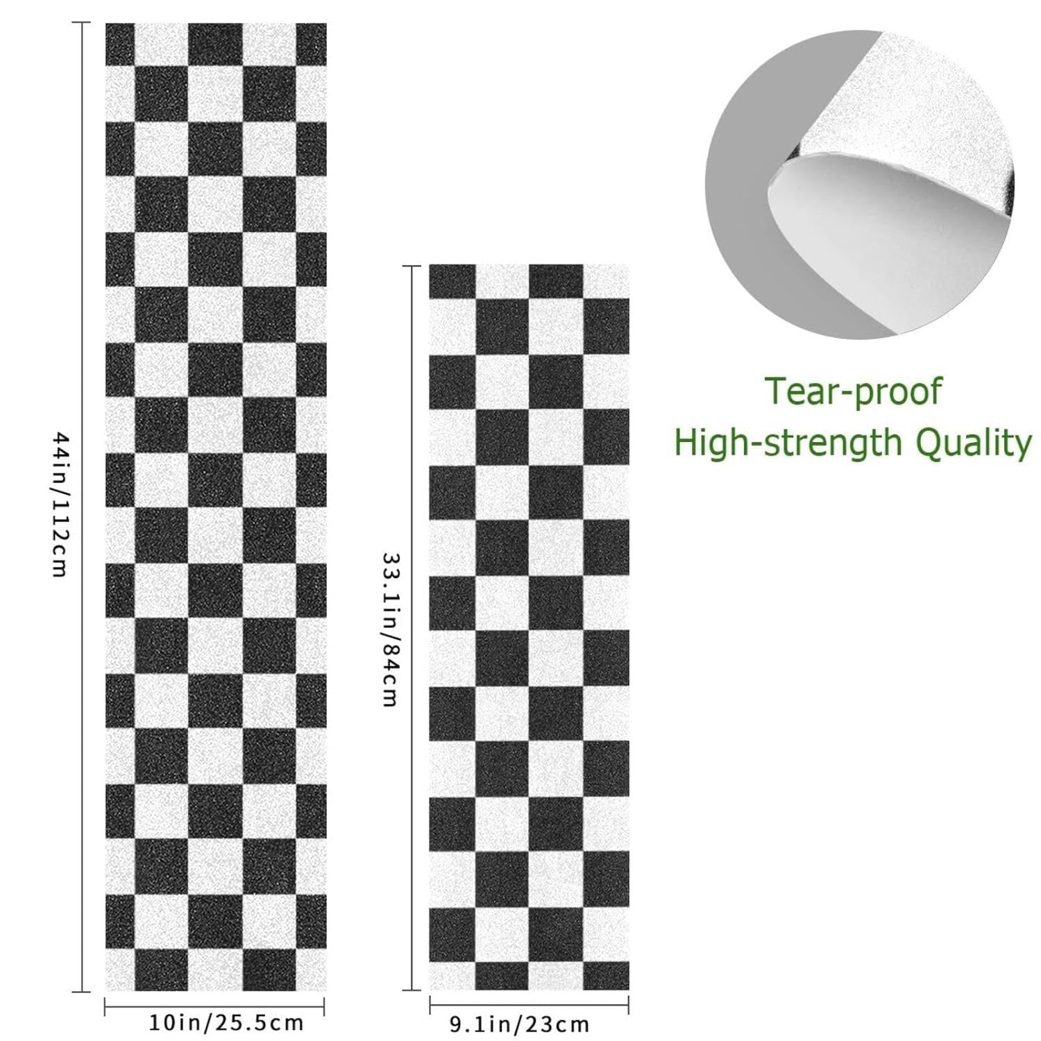 Generic Skateboard Grip Tape 44 x 10 Inch  - Black and White Checkered